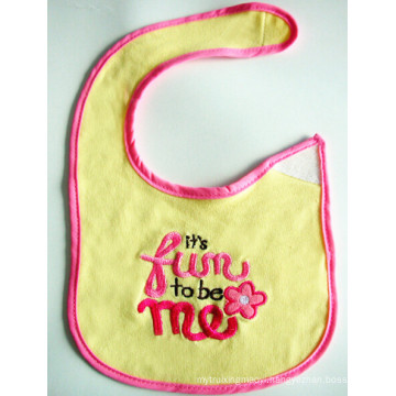 Manufacturer of Custom Cotton Jersey Embroidered Cotton Baby Bib